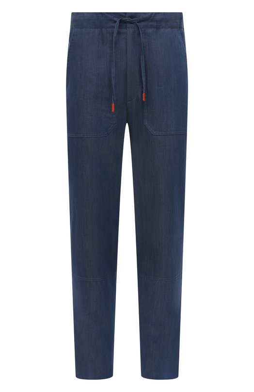 Хлопковые брюки Kiton UPN004H08857 Синий UPN004H08857