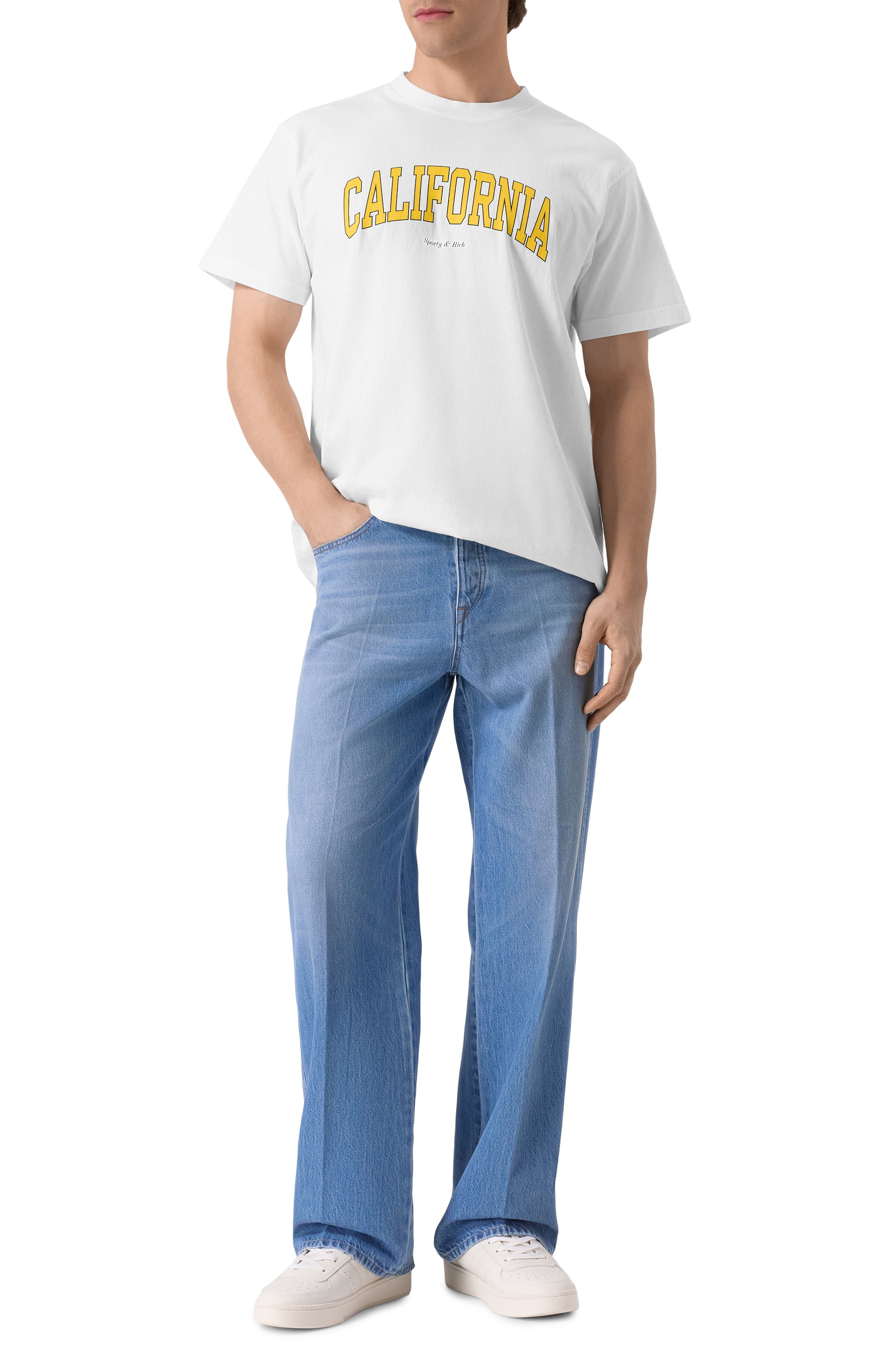 Хлопковая футболка SPORTY AND RICH, арт. T0043508501WH01, фото 2