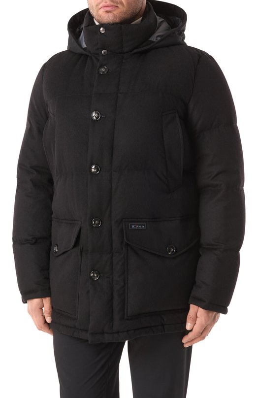 Кашемировый пуховик Kiton UW1912V0455F01 Чёрный  UW1912V0455F01 Фото 3