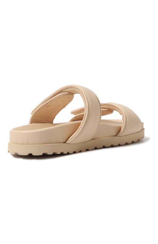 Кожаные шлепанцы Perni 11 GIABORGHINI Кремовый, фото 5