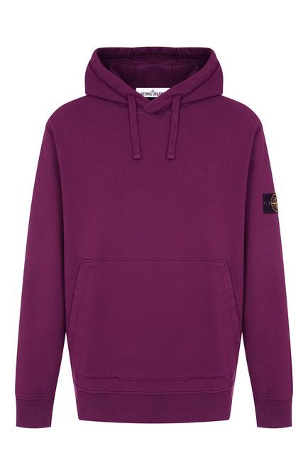 Мужской хлопковое худи STONE ISLAND сиреневого цвета, арт. 811564151 | Фото 1 (Автоматизация состава: Проставлено; Длина (для топов): Удлиненные; Рукава: Длинные; Материал внешний: Хлопок; Автоматизация ТО: Проставлено)