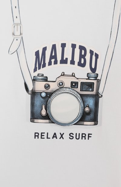 Хлопковая футболка MONNALISA, арт. 28E606, фото 3