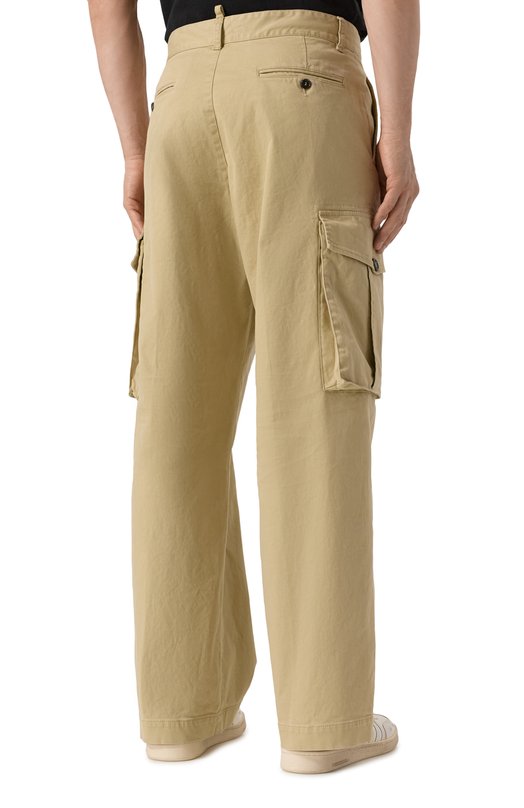Хлопковые брюки-карго Dsquared2 S74KB1079/S39021 Бежевый  S74KB1079/S39021 Фото 4