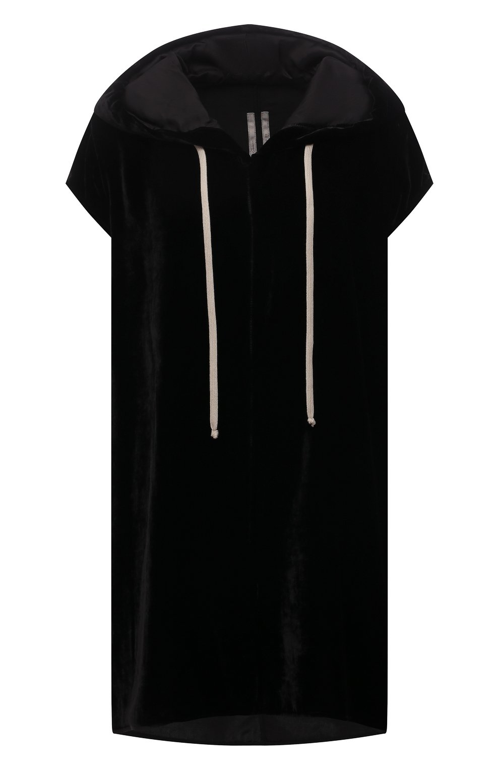 Топ из вискозы и шелка RICK OWENS черного цвета по цене 96550 руб., арт. RP02A7533/V, фото 1 Топ из вискозы и шелка RICK OWENS, арт. RP02A7533/V, фото 1