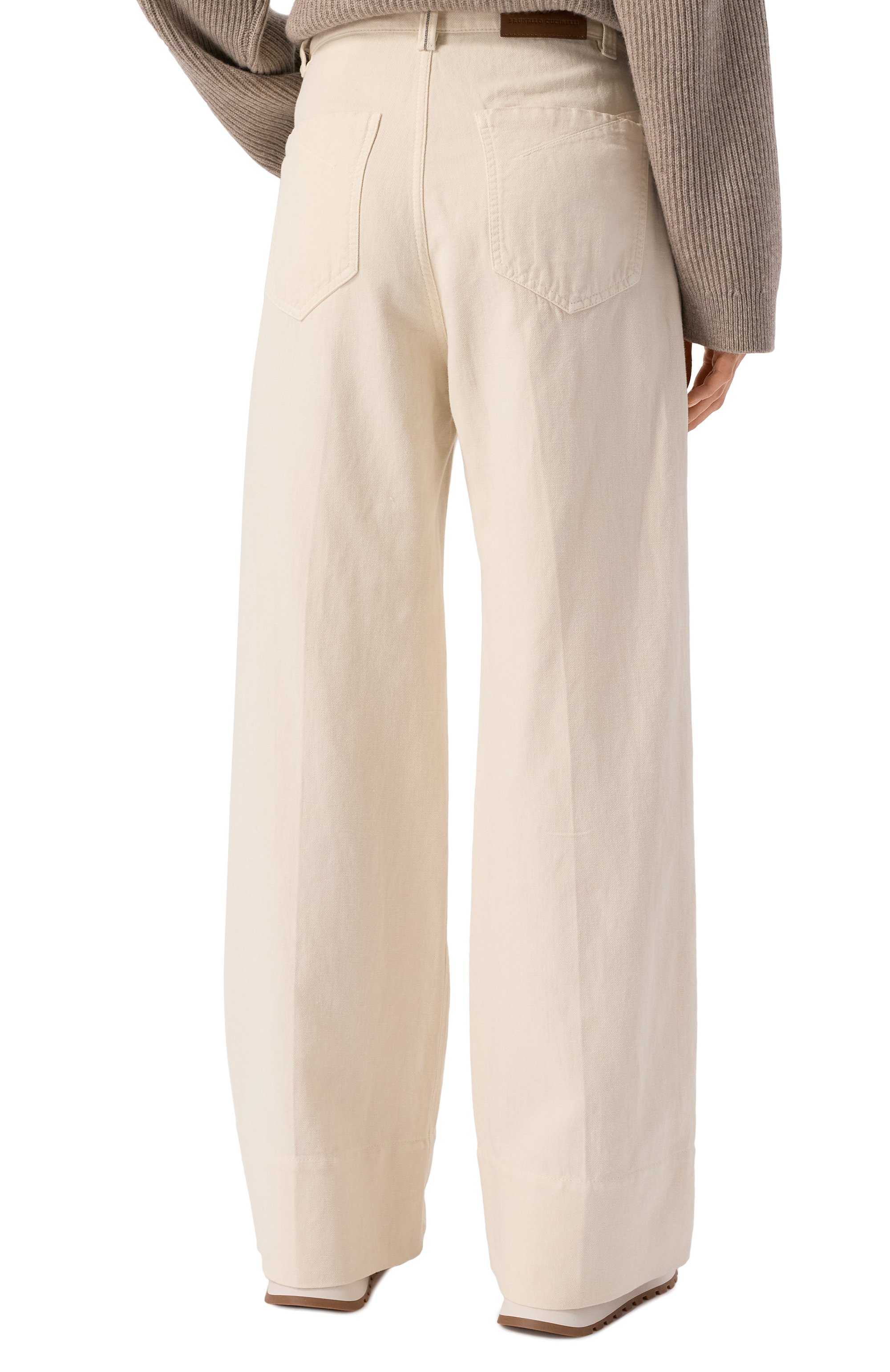 Брюки из хлопка и льна BRUNELLO CUCINELLI, арт. ML996P5992, фото 4