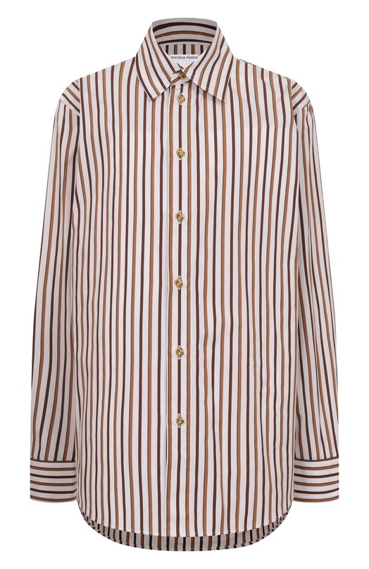 Хлопковая рубашка Bottega Veneta 838420/V5PL0 Бежевый 838420/V5PL0