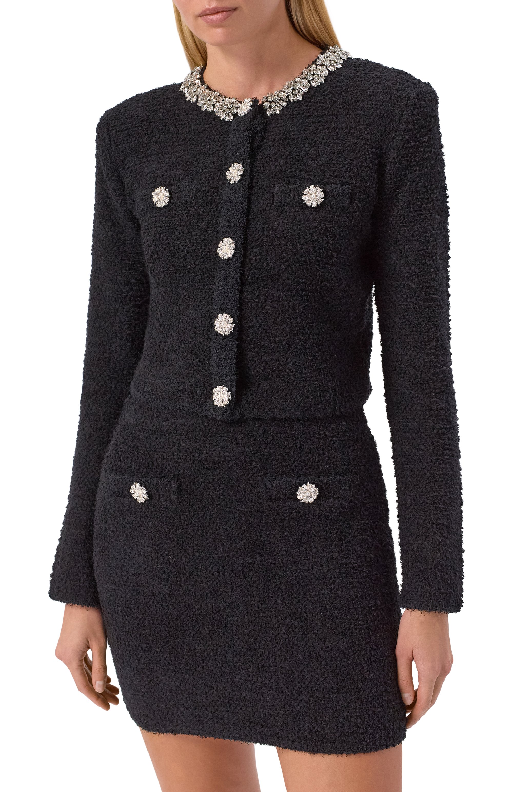 Твидовый жакет SELF-PORTRAIT, арт. RS26220CB, фото 3