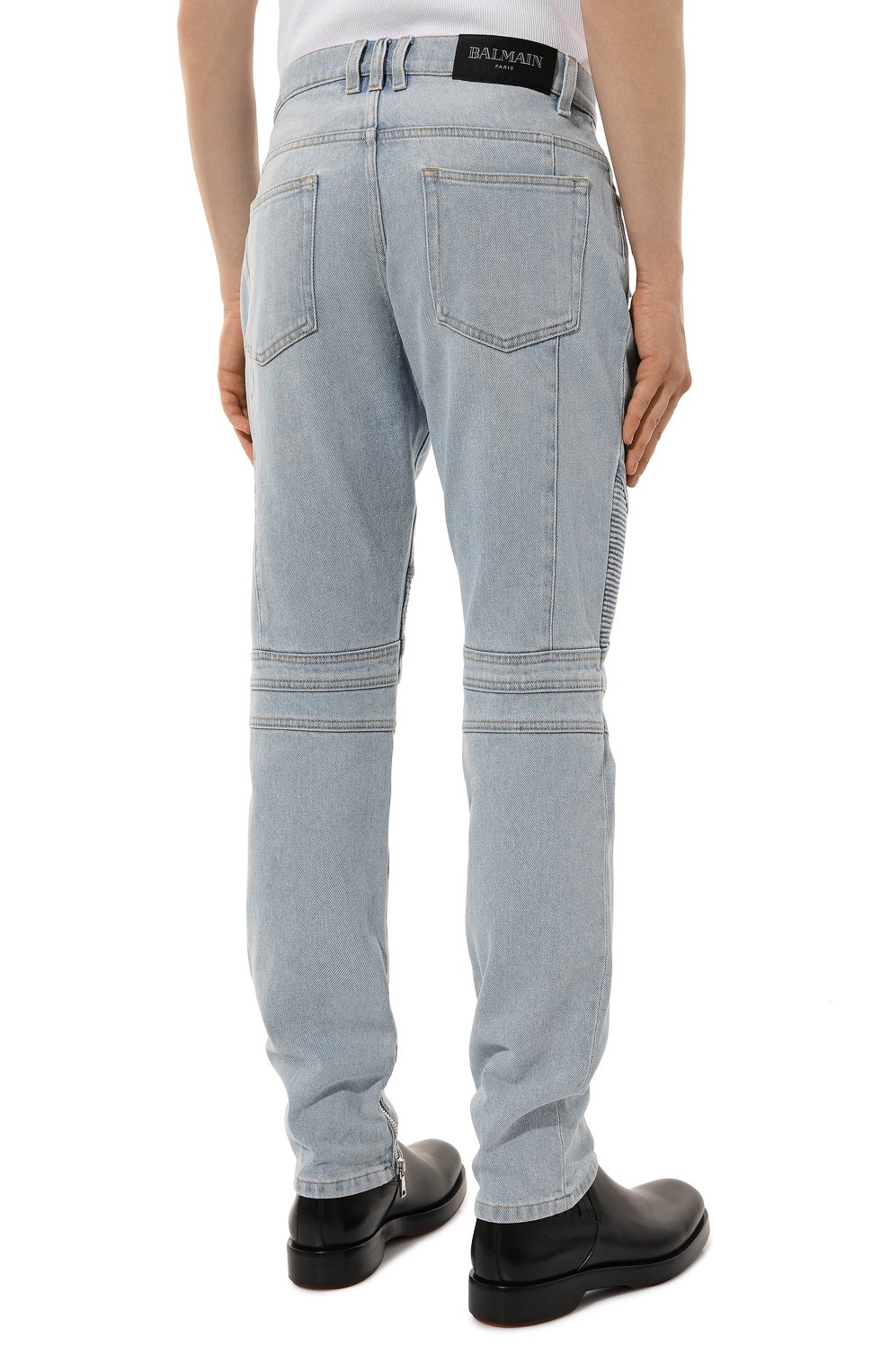 Джинсы BALMAIN голубого цвета по цене 110000 руб., арт. DH1MG009/DE59, фото 4 Джинсы BALMAIN, арт. DH1MG009/DE59, фото 4