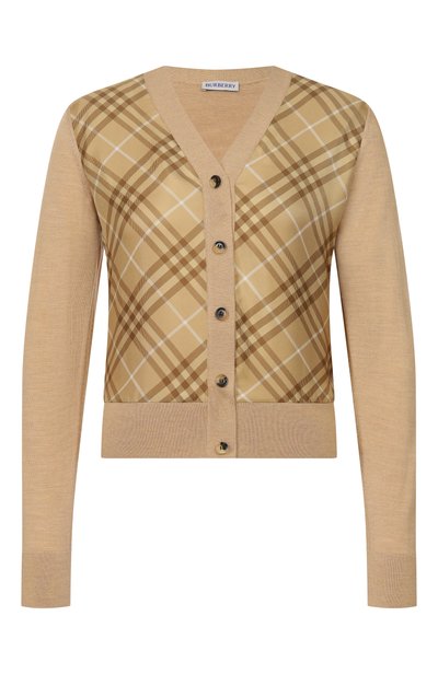 Женский кардиган из шерсти и шелка BURBERRY, арт. 8128351