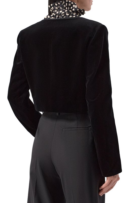Бархатный жакет Chloé CH25WVE34091 Чёрный  CH25WVE34091 Фото 4