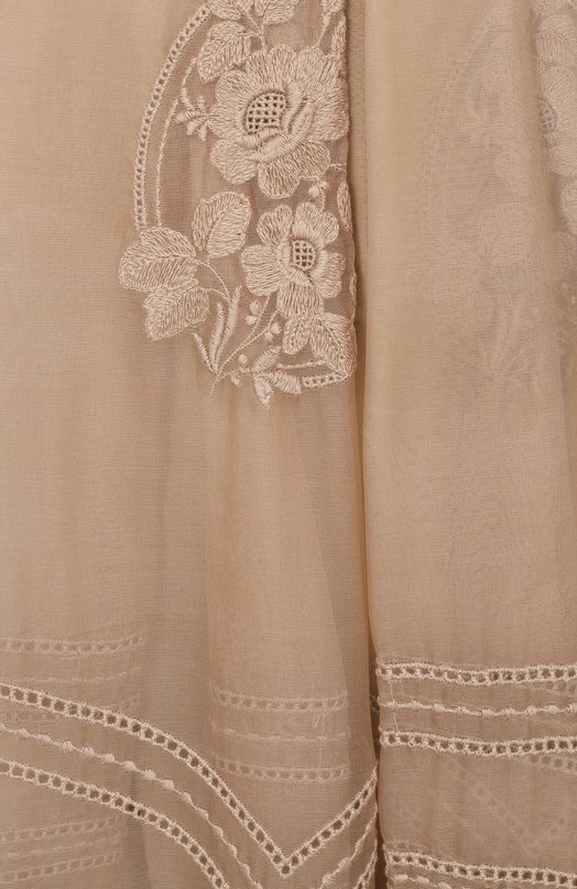 Шелковая юбка Elie Saab SK143NS25 Бежевый  SK143NS25 Фото 6