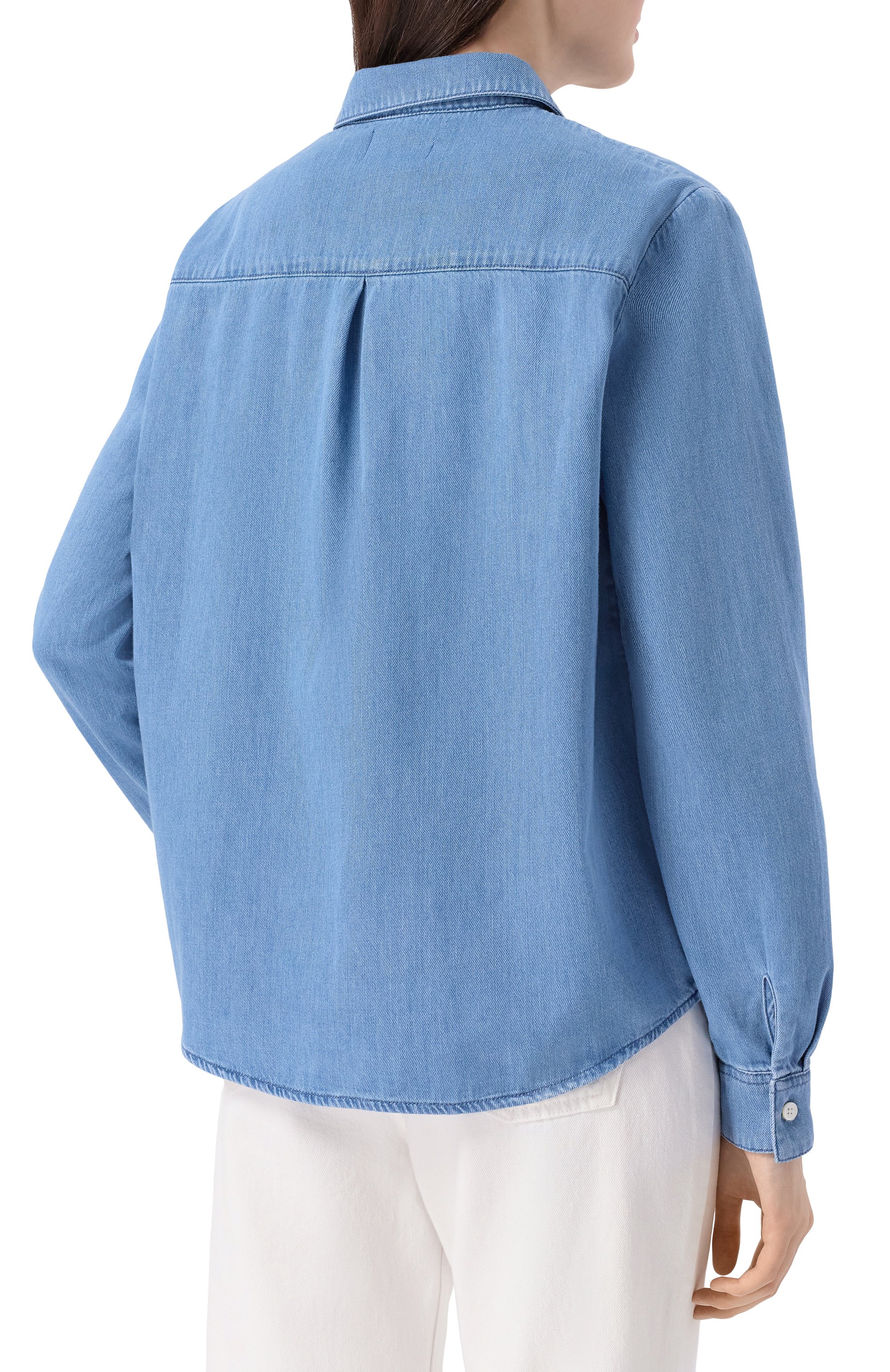 Джинсовая рубашка MC2 SAINT BARTH голубого цвета по цене 26350 руб., арт. MDH002-00165L/MEREDITH DENIM, фото 4 Джинсовая рубашка MC2 SAINT BARTH, арт. MDH002-00165L/MEREDITH DENIM, фото 4