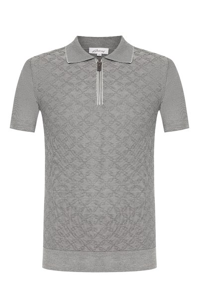 Мужская поло из смеси шелка и хлопка BRIONI, арт. UMS20L/P9K10