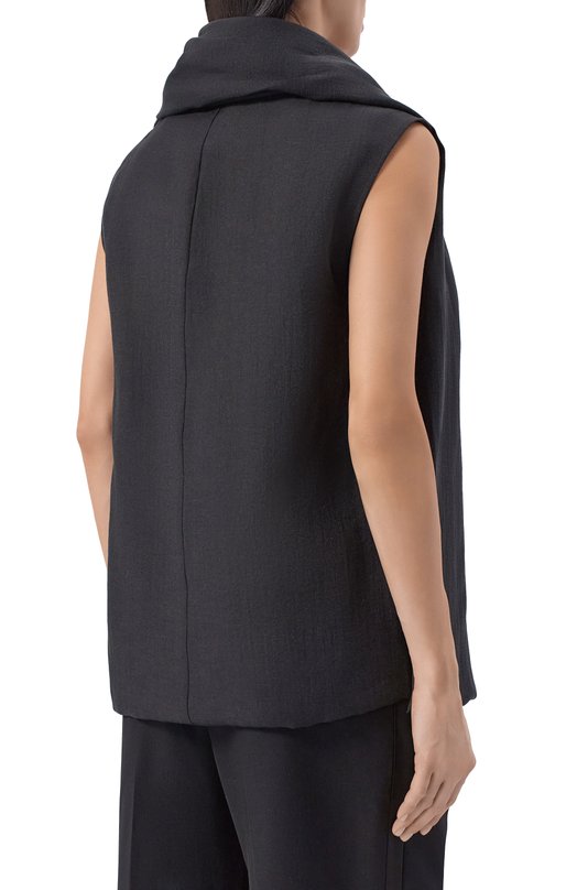 Топ из лиоцелла и льна TOTEME 254-WRT0612-FB0265 Чёрный  254-WRT0612-FB0265 Фото 4