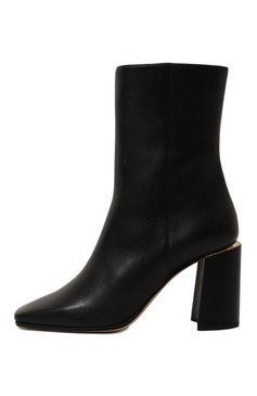 Женские кожаные ботильоны loren ab 85 JIMMY CHOO черного цвета, арт. L0REN AB 85/LTC | Фото 4 (Подошва: Плоская; Материал внутренний: Натуральная кожа; Каблук высота: Высокий; Драгоценные камни: Проставлено; Материал сплава: Проставлено; Материал утеплителя: Без утеплителя; Каблук тип: Устойчивый; Материал внешний: Натуральная кожа)