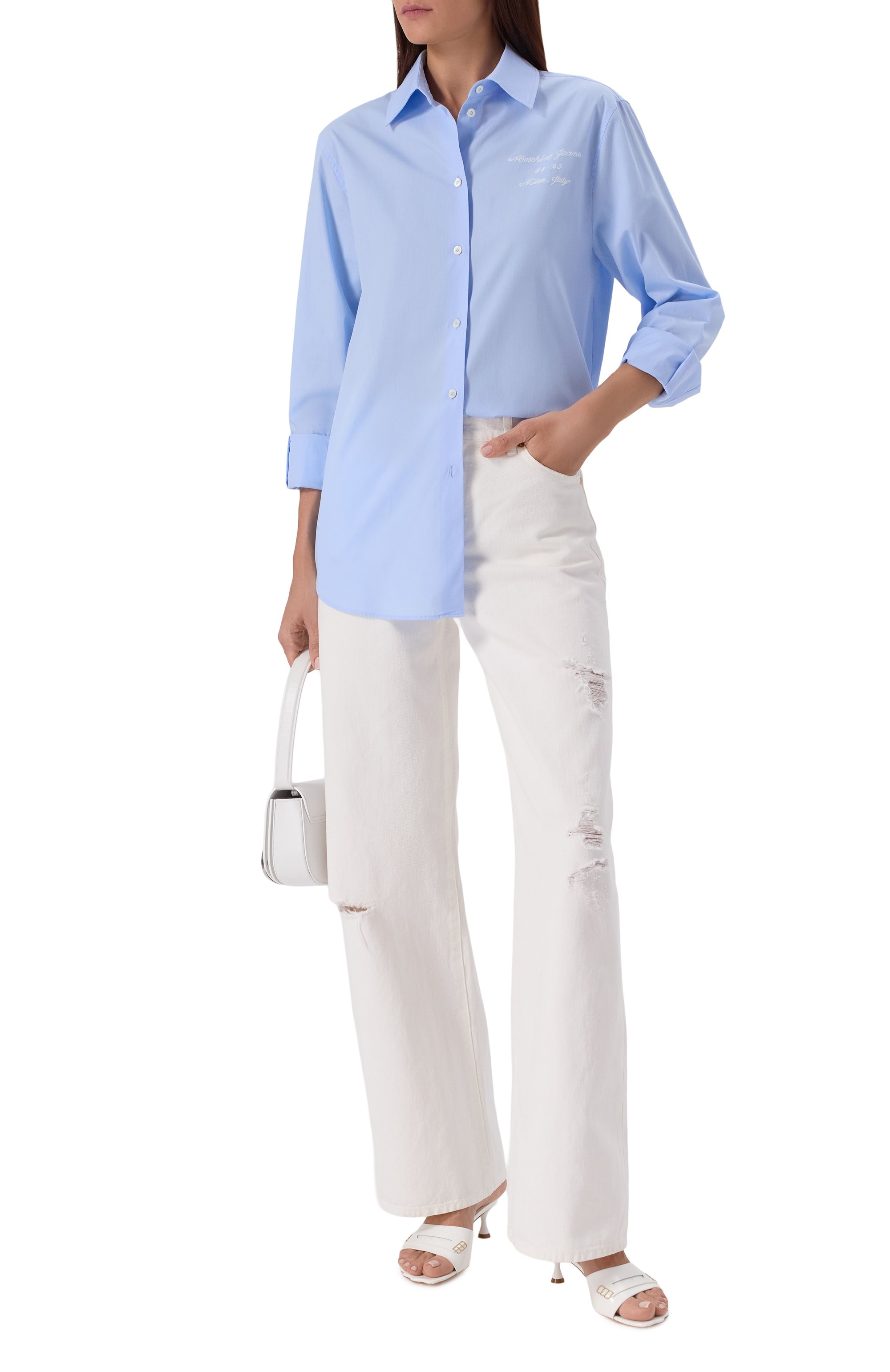 Хлопковая рубашка M05CH1NO JEANS, арт. A0205/8231, фото 2