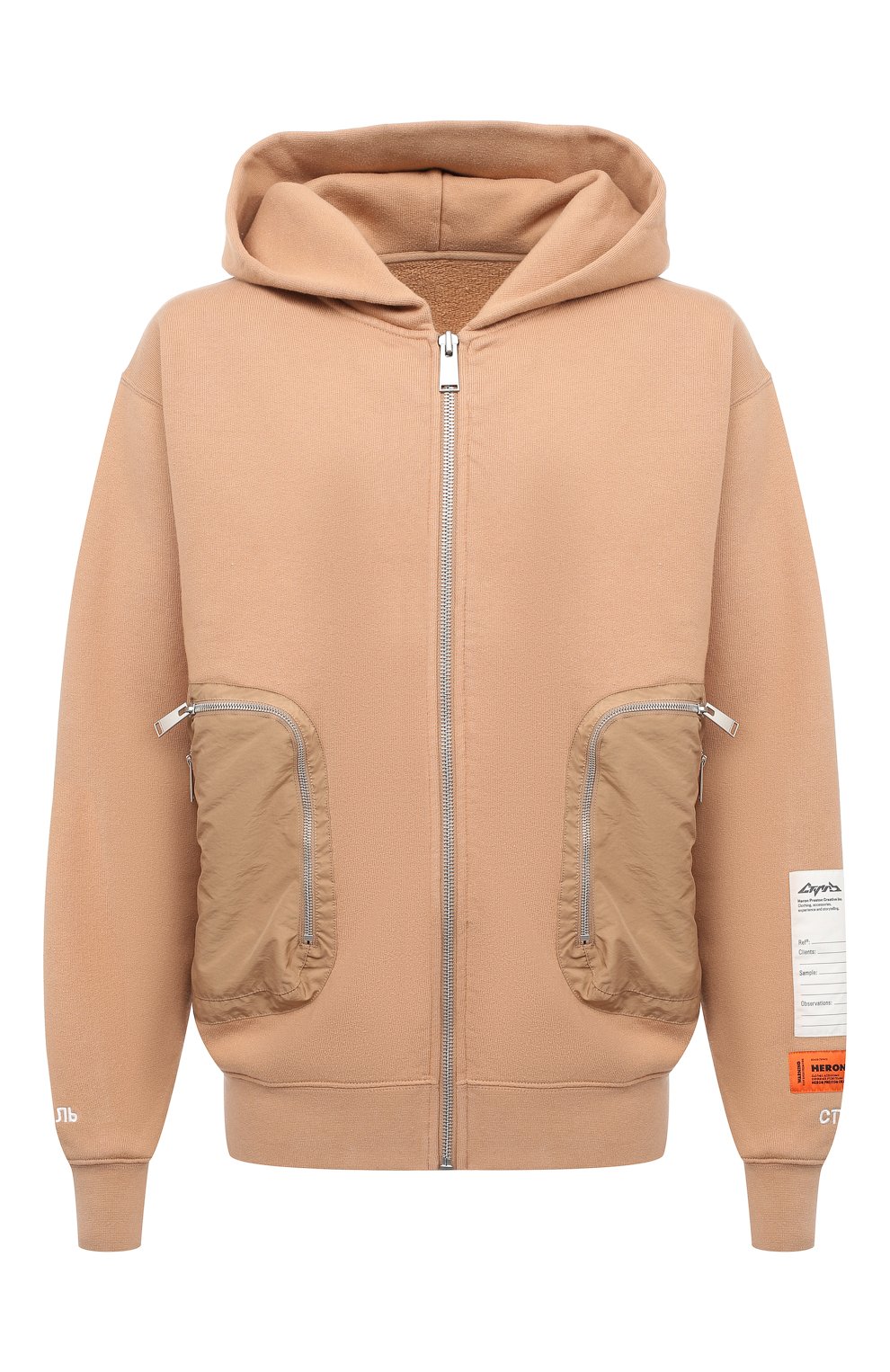 Хлопковая толстовка HERON PRESTON бежевого цвета по цене 69950 руб., арт. HMEA054F20JER0016300, фото 1 Хлопковая толстовка HERON PRESTON, арт. HMEA054F20JER0016300, фото 1