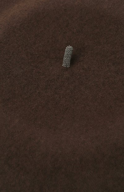 Шерстяной берет BRUNELLO CUCINELLI темно-коричневого цвета по цене 56750 руб., арт. MCAP90136P, фото 4 Шерстяной берет BRUNELLO CUCINELLI, арт. MCAP90136P, фото 4