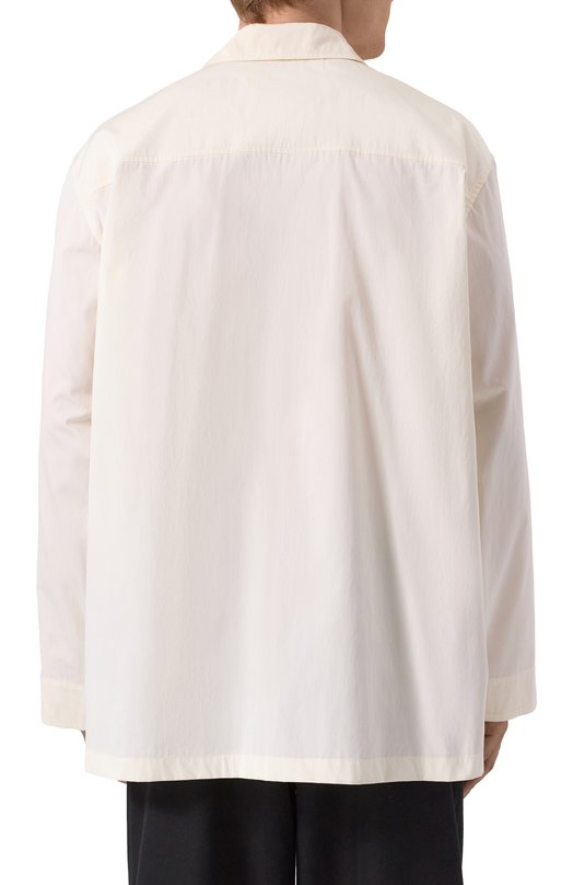 Хлопковая рубашка Jil Sander J47DL0167-J45292 Кремовый  J47DL0167-J45292 Фото 4
