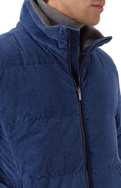 Вельветовый пуховик PAUL&SHARK синего цвета по цене 177000 руб., арт. 15312710, фото 5 Вельветовый пуховик PAUL&SHARK, арт. 15312710, фото 5