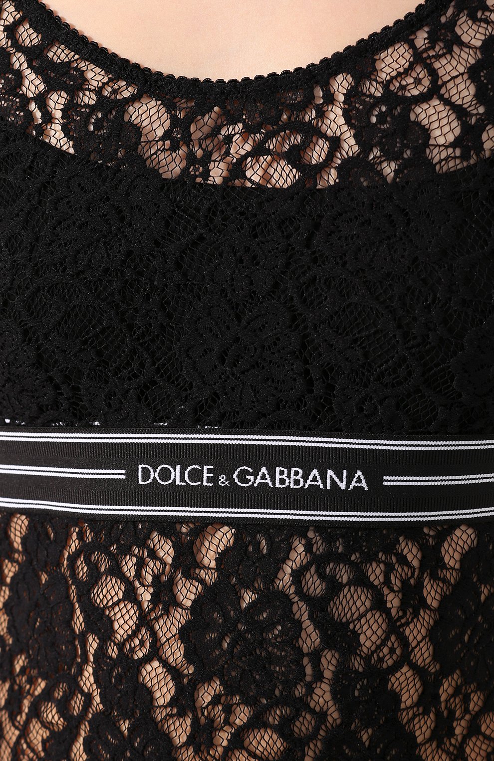 Топ DOLCE & GABBANA черного цвета по цене 66850 руб., арт. F74F9T/FLMPS, фото 5 Топ DOLCE & GABBANA, арт. F74F9T/FLMPS, фото 5