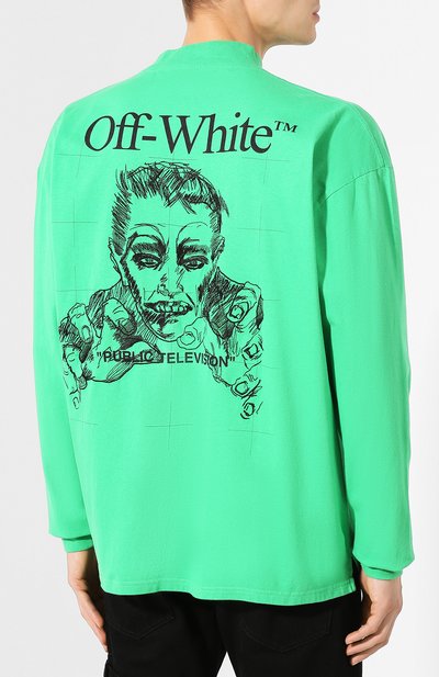 Хлопковый лонгслив OFF-WHITE, арт. 0MAB032F191850184010, фото 4