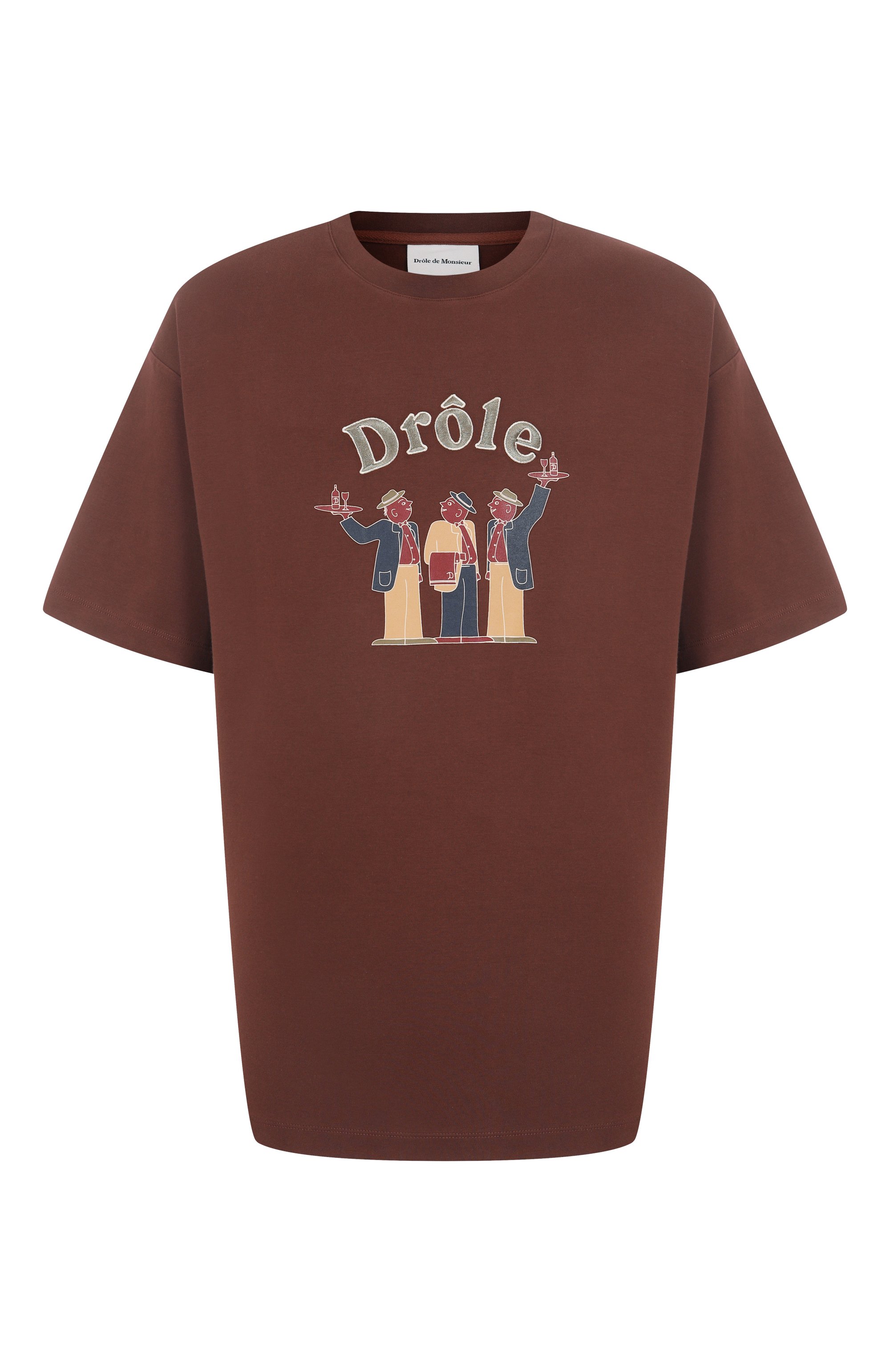 Хлопковая футболка DROLE DE MONSIEUR, арт. E-TS216-C0002-DBN, фото 1