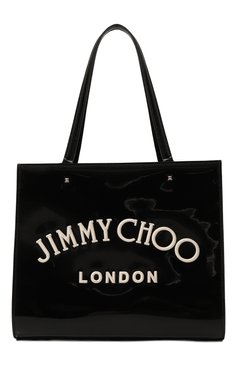 Женская сумка-тоут avenue JIMMY CHOO черного цвета, арт. AVENUE T0TE BAG/BQI | Фото 1 (Материал: Текстиль; Материал сплава: Проставлено; Размер: medium; Драгоценные камни: Проставлено)