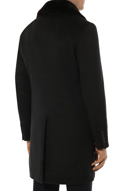 Пальто с воротником из нутрии ANDREA CAMPAGNA, арт. 24U039, фото 4