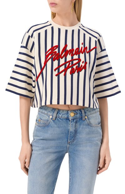 Хлопковая футболка BALMAIN, арт. EF1EE080/BC95, фото 3