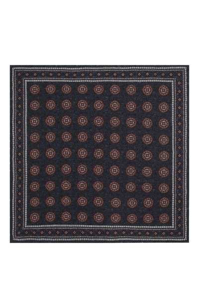 Шерстяной платок BRUNELLO CUCINELLI синего цвета по цене 22400 руб., арт. ML8430091, фото 3 Шерстяной платок BRUNELLO CUCINELLI, арт. ML8430091, фото 3