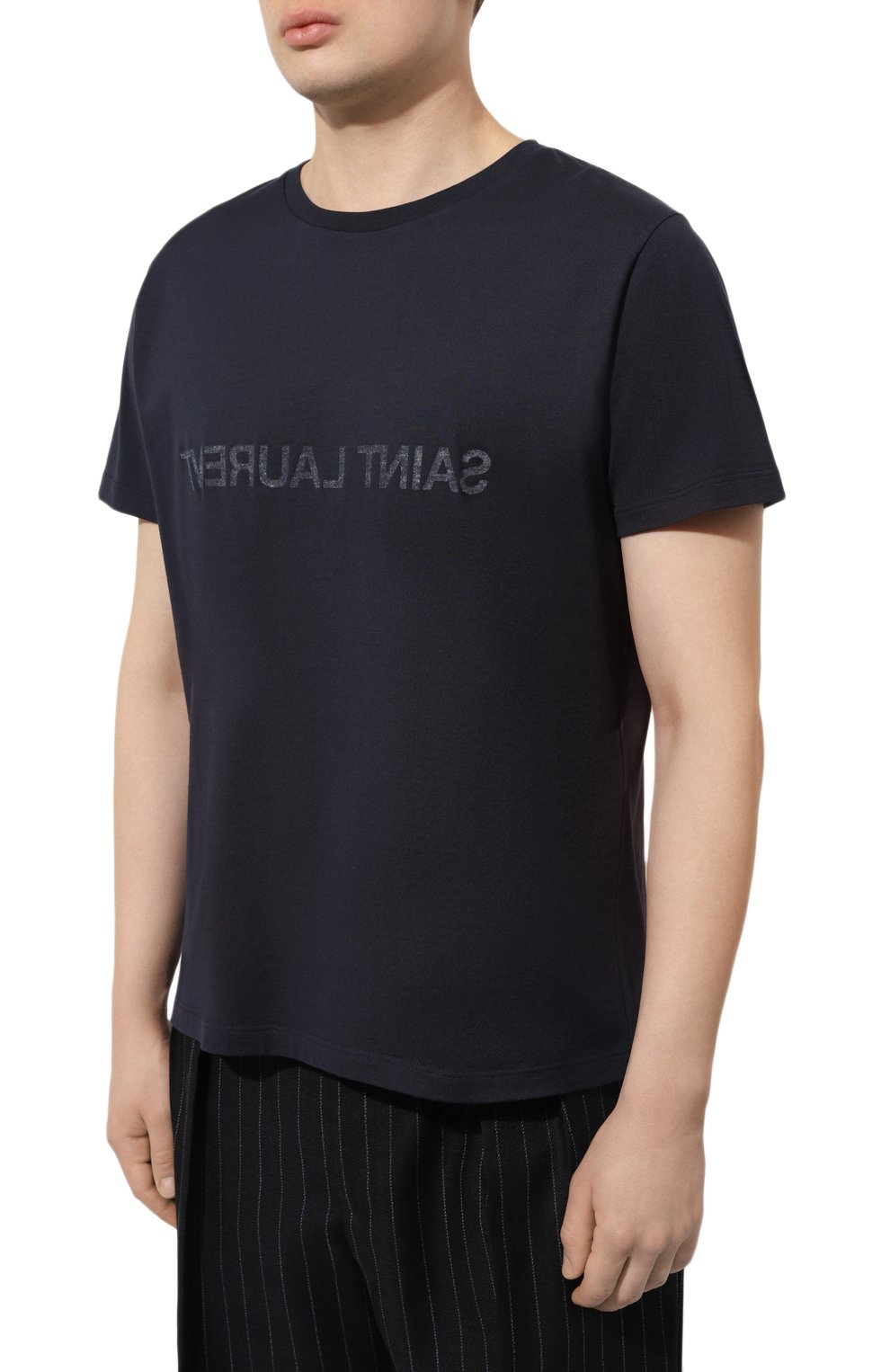 Хлопковая футболка SAINT LAURENT, арт. 663278/Y37AW, фото 3