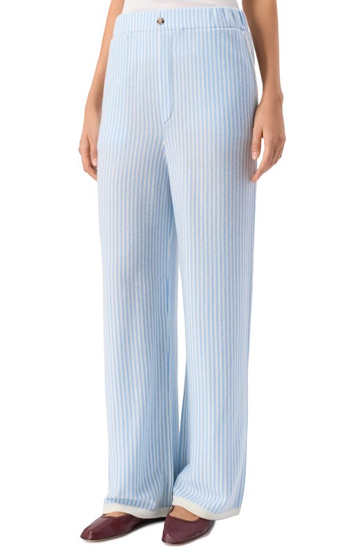 Брюки из шерсти и кашемира Allude 255/17751 Голубой  255/17751 Фото 3