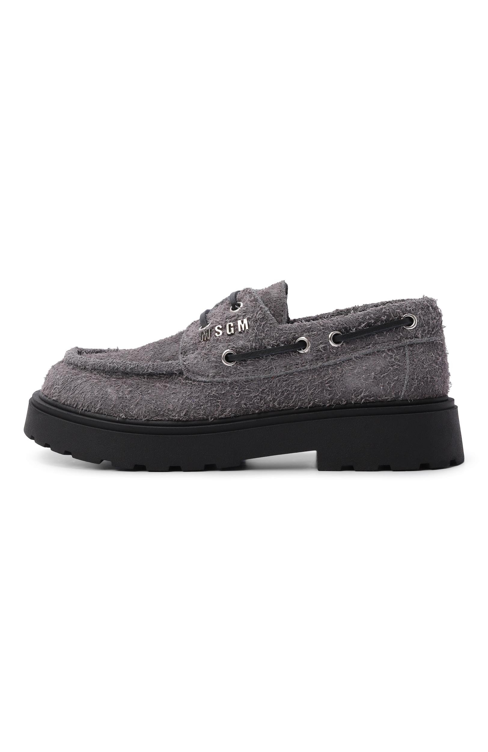 Замшевые лоферы MSGM KIDS серого цвета по цене 31500 руб., арт. 84016/VAR3, фото 2 Замшевые лоферы MSGM KIDS, арт. 84016/VAR3, фото 2