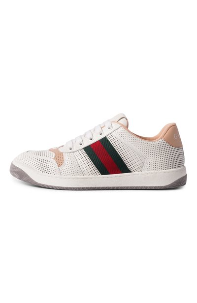 Кожаные кеды screener GUCCI белого цвета по цене 109500 руб., арт. A000MV/AAGVY, фото 4 Кожаные кеды screener GUCCI, арт. A000MV/AAGVY, фото 4