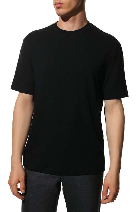Футболка из вискозы и кашемира Giorgio Armani 6LSM78/SJRVZ Синий  6LSM78/SJRVZ Фото 3