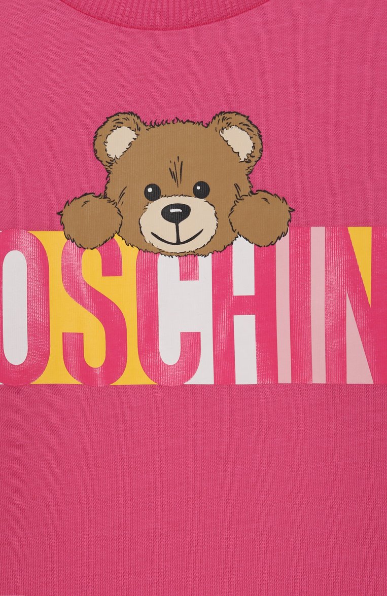 Мужского хлопковая футболка MOSCHINO фуксия цвета, арт. HMM050/LAA02/10-14 | Фото 3 (Материал внешний: Хлопок; Региональные ограничения белый список (Axapta Mercury): Не проставлено; Нос: Не проставлено; Девочки Кросс-КТ: футболка-одежда; Ростовка одежда: 10 - 11 лет | 140 - 146см, 12 лет | 152 см, 16 лет | 164 см)