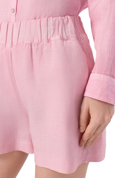 Льняные шорты 120% LINO, арт. 33ALIW29BR/000F753_001, фото 5