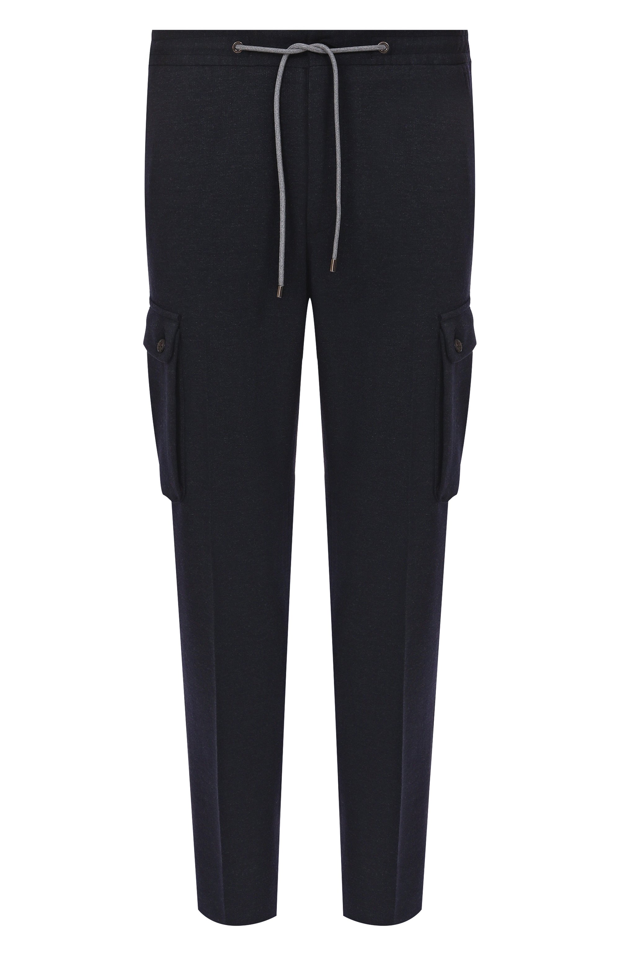 Брюки-карго из шерсти и вискозы CORNELIANI темно-синего цвета по цене 69250 руб., арт. 264L14-2618804, фото 1 Брюки-карго из шерсти и вискозы CORNELIANI, арт. 264L14-2618804, фото 1