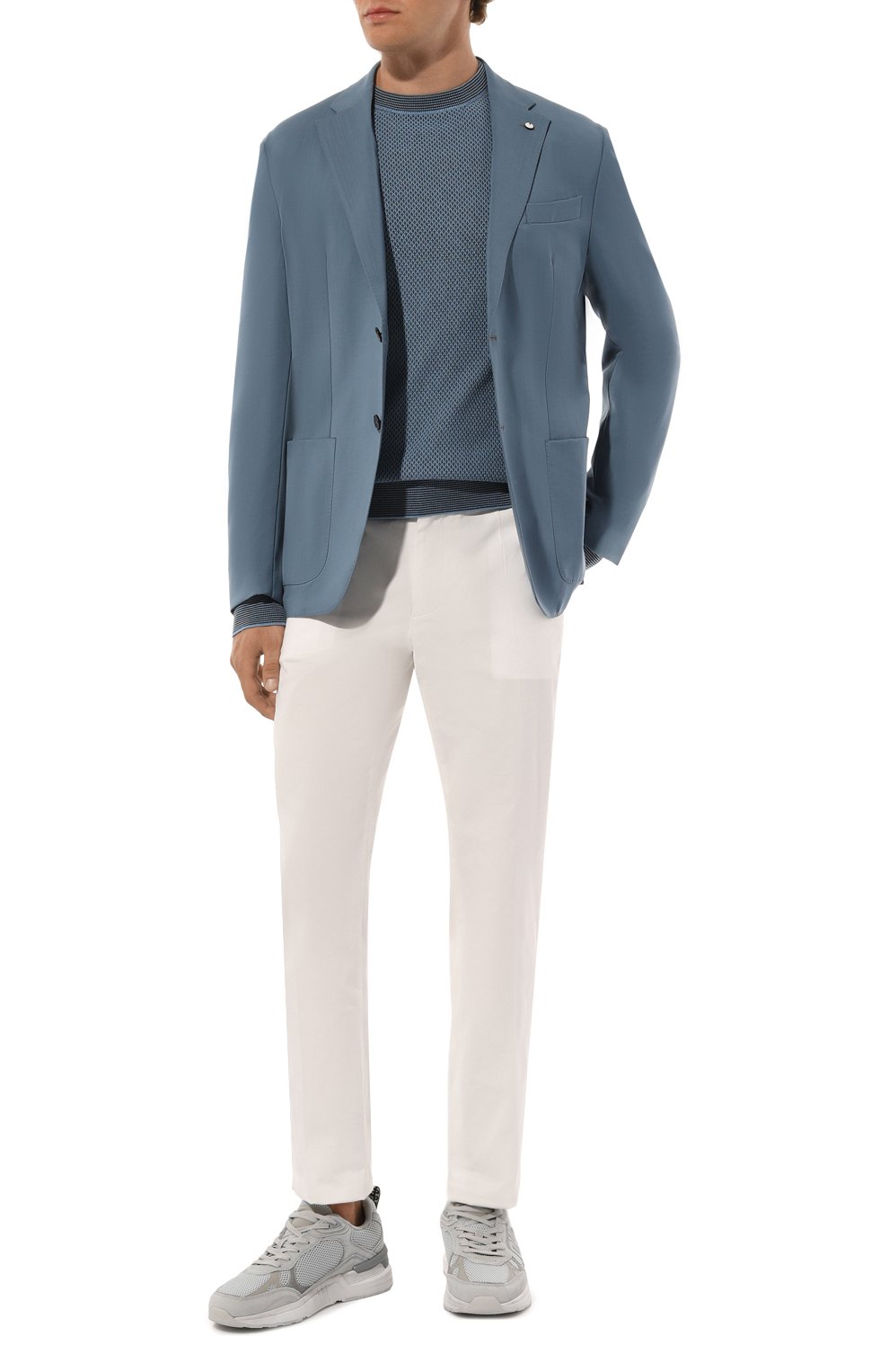 Шерстяной пиджак L.B.M. 1911 синего цвета по цене 87550 руб., арт. 2652/34030, фото 2 Шерстяной пиджак L.B.M. 1911, арт. 2652/34030, фото 2