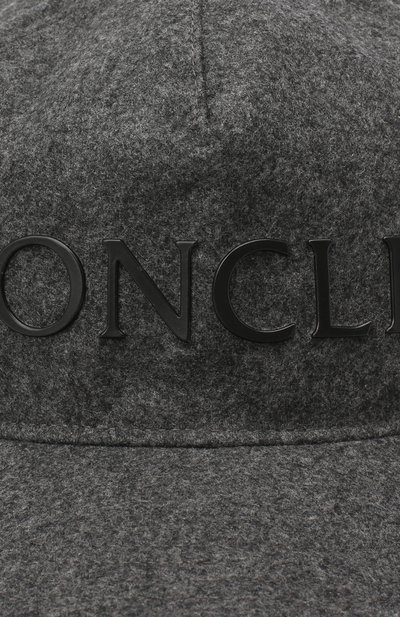 Шерстяная бейсболка MONCLER серого цвета по цене 22100 руб., арт. F2-091-3B720-00-54233, фото 3 Шерстяная бейсболка MONCLER, арт. F2-091-3B720-00-54233, фото 3