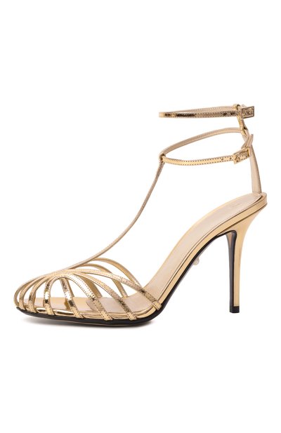 Кожаные босоножки ally 95 ALEVI MILANO, арт. L26SC009.R.0852G07/MIRR0R LEATHER, фото 4