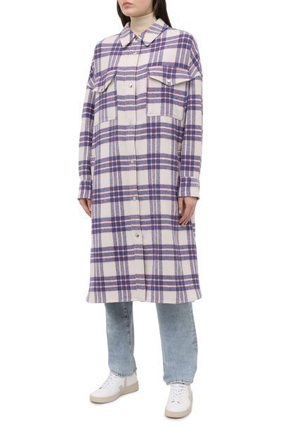 Шерстяное пальто ISABEL MARANT ETOILE, арт. MA0902-21P064E/F0NTIA, фото 3