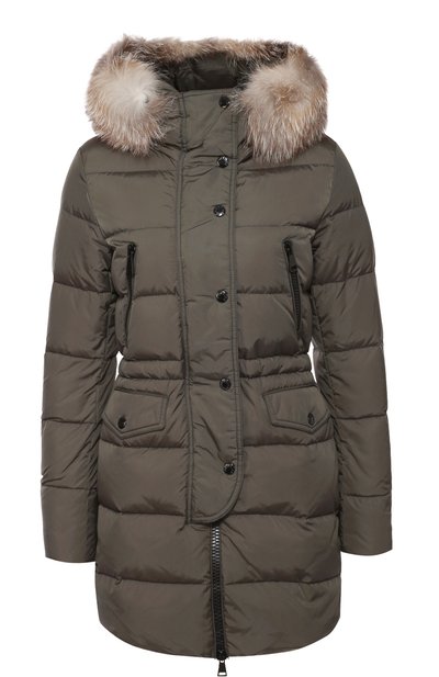 Женский приталенный стеганый пуховик с меховой отделкой MONCLER, арт. B2-093-49821-25-68065