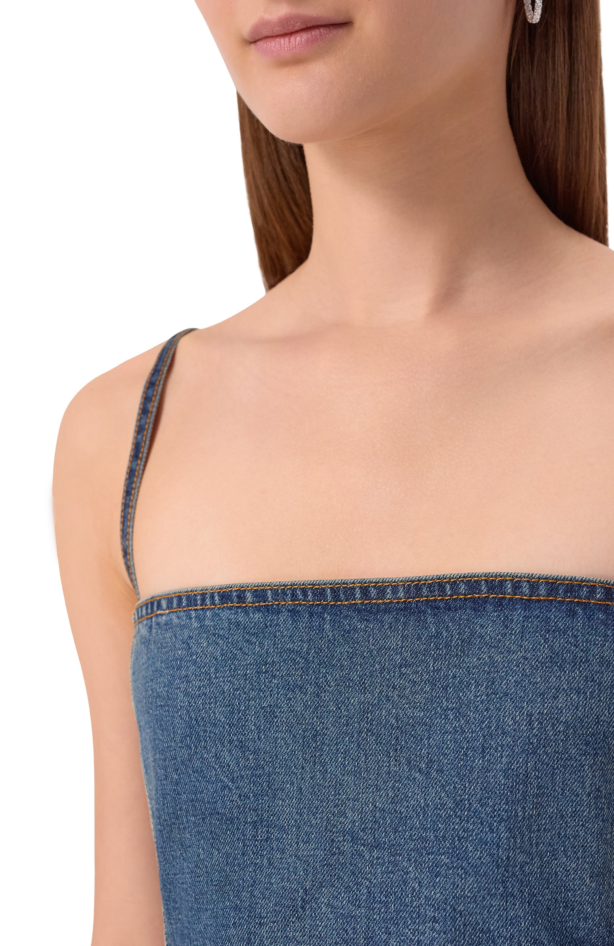 Джинсовый топ ALAIA, арт. AA9H1245D006B, фото 5