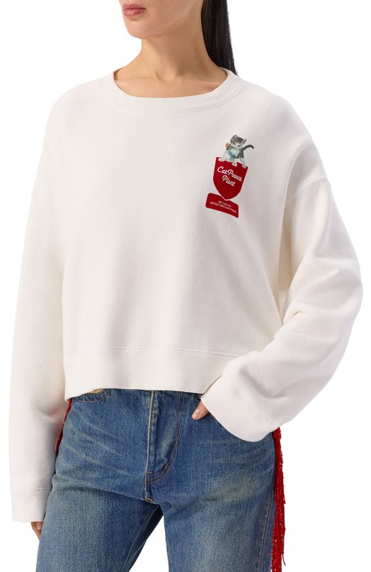 Хлопковый свитшот Undercover UC2E8802-3 Белый  UC2E8802-3 Фото 3