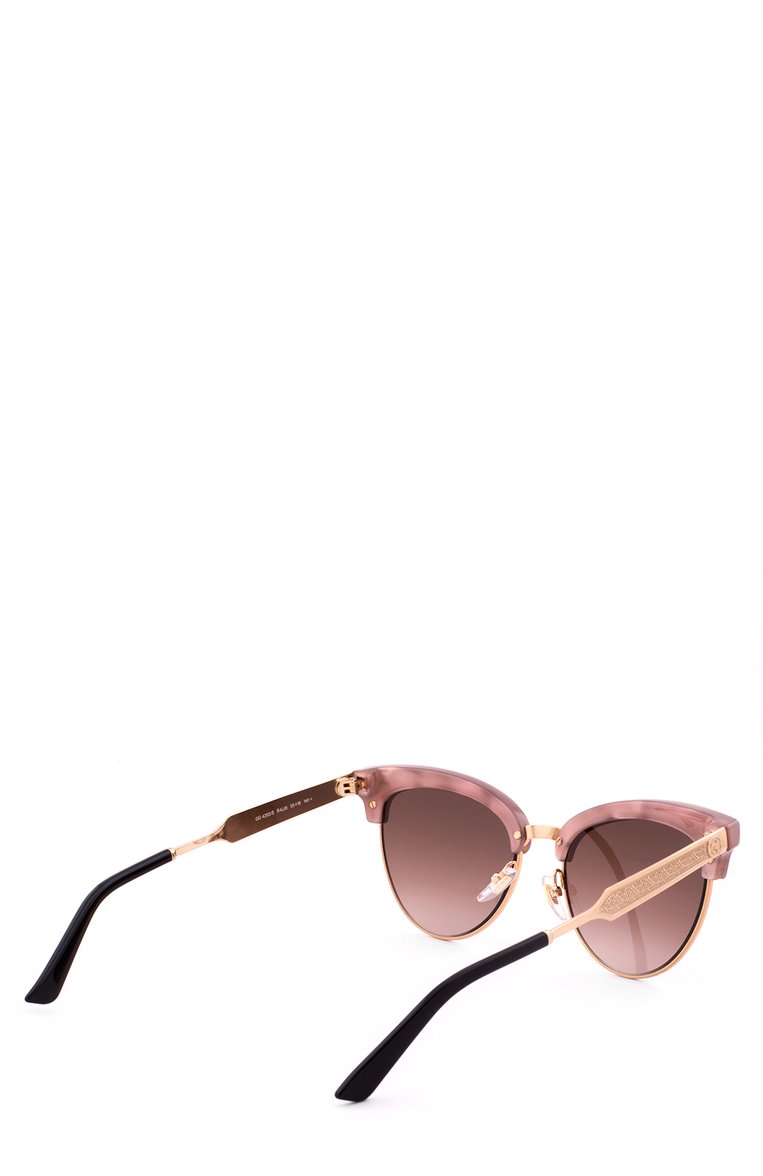 Женские солнцезащитные очки GUCCI розового цвета, арт. 4283 R4J | Фото 3 (Материал внутренний: Не назначено; Региональные ограничения белый список (Axapta Mercury): Не проставлено; Нос: Не проставлено; Тип очков: С/з)