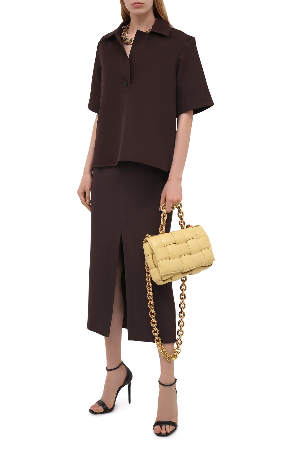 Блузка JIL SANDER коричневого цвета по цене 57150 руб., арт. JSCT561206-WT440200, фото 2 Блузка JIL SANDER, арт. JSCT561206-WT440200, фото 2