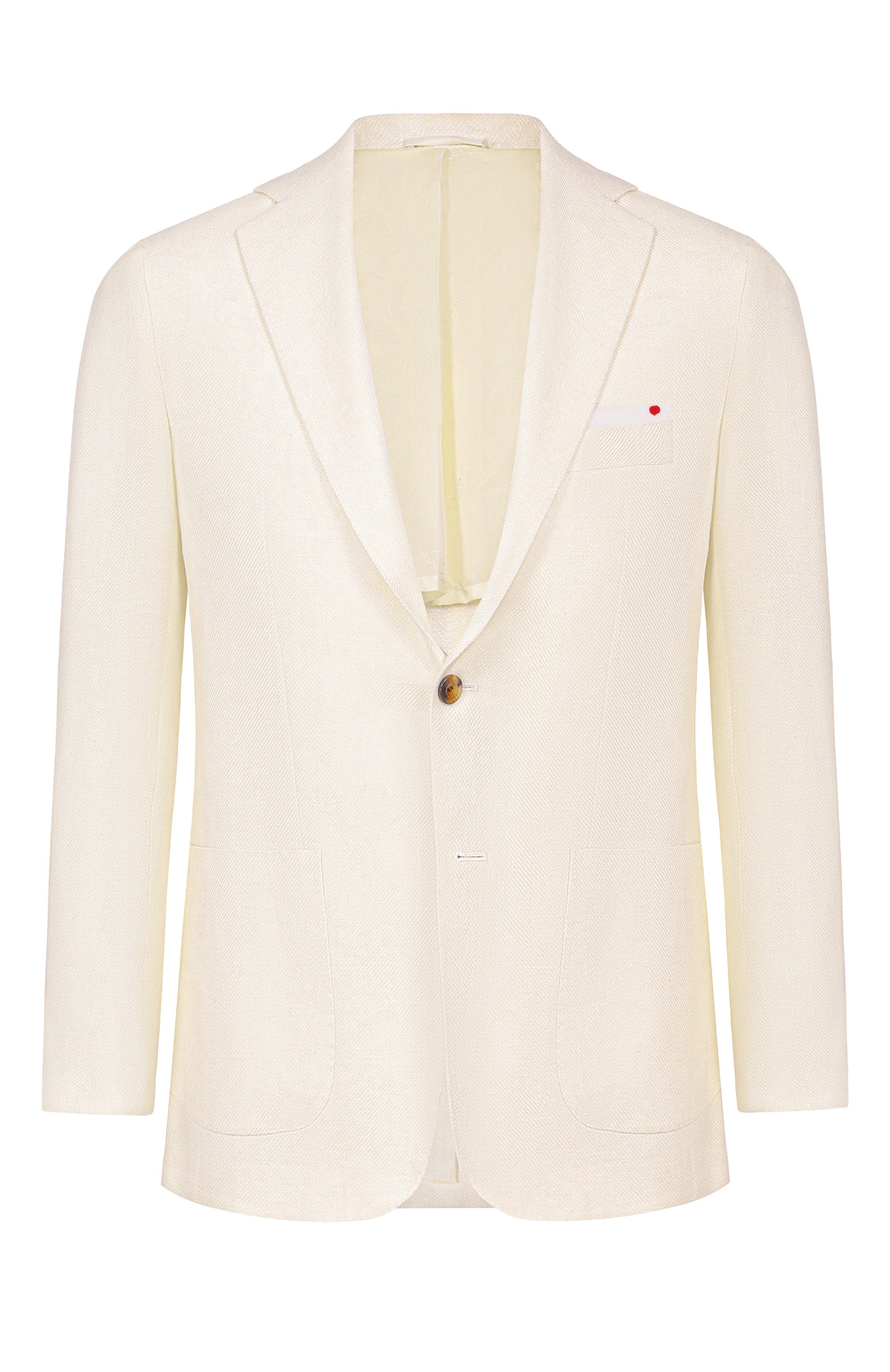 Пиджак изо льна и шелка KITON кремового цвета по цене 699500 руб., арт. UG81K0631G, фото 1 Пиджак изо льна и шелка KITON, арт. UG81K0631G, фото 1