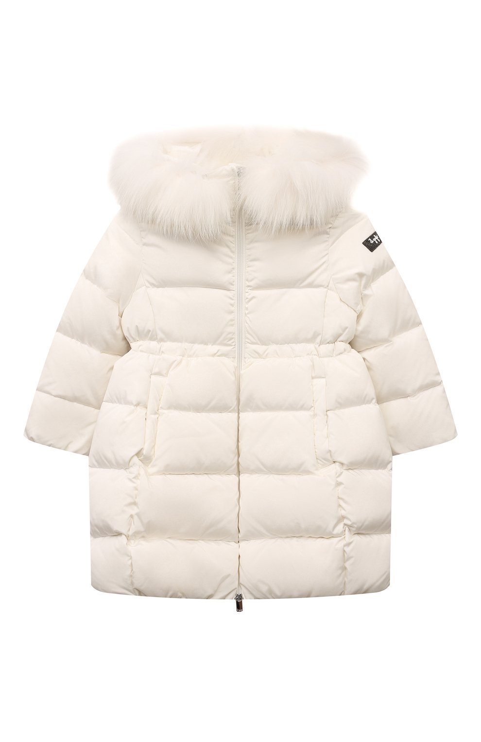 Пуховое пальто IL GUFO молочного цвета по цене 61550 руб., арт. A24GP277N0031/5A-8A, фото 1 Пуховое пальто IL GUFO, арт. A24GP277N0031/5A-8A, фото 1